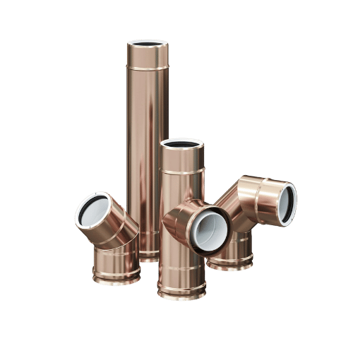 Plastica doppia parete finitura rame per caldaia a gas condensazione